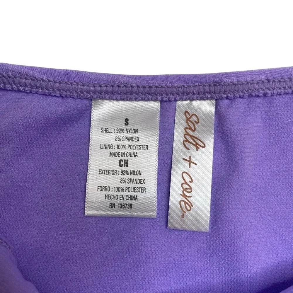 Salt + Cove Textured Hipster Bikini Bottoms Purple Small New with Tags